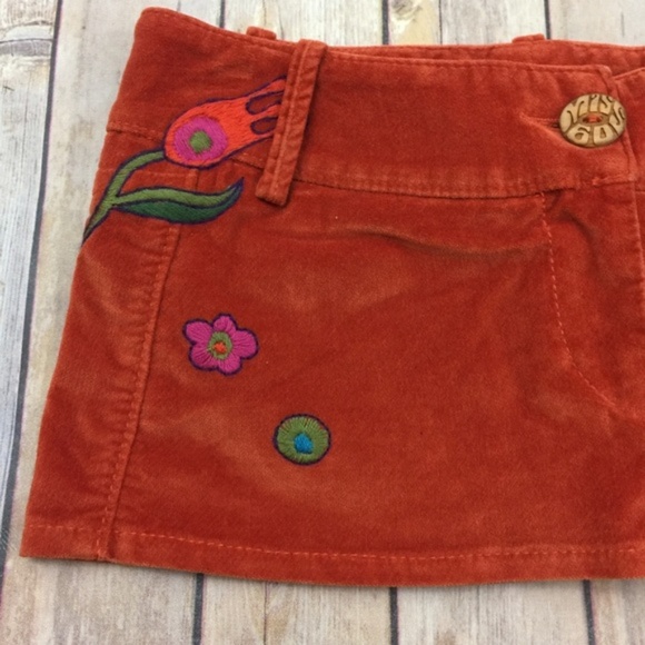 Miss Sixty Mini Skirt Velvet Embroidery Shorts NEW - Picture 2 of 8